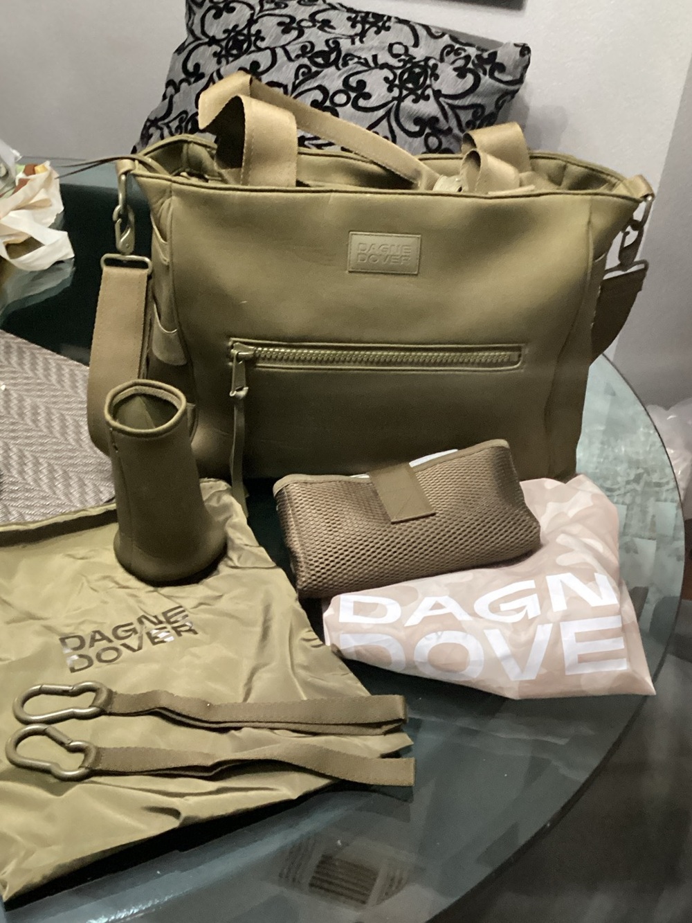 Dagne Dover - Neoprene - Diaper Tote w/Matching Mat,Pouch,Bottle Holder & Straps